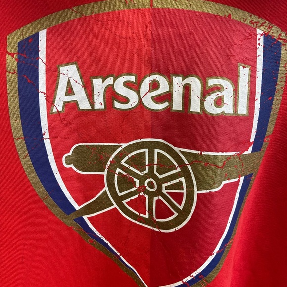 Arsenal Red Puma Hoody / Sweater Mens size Large - Picture 4 of 6